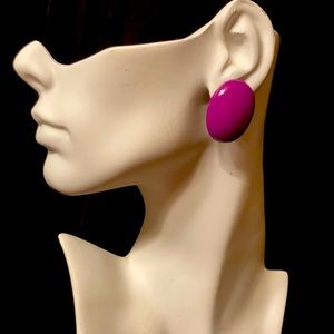 Silver Tone Purple Earring Set